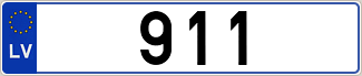 Auto numura zīme 911