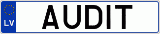 Auto numura zīme AUDIT