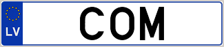 Auto numura zīme COM