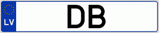 Auto numura zīme DB