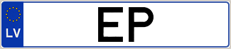 Auto numura zīme EP