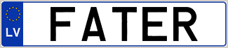 Auto numura zīme FATER