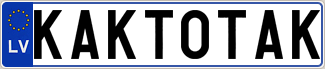 Auto numura zīme KAKTOTAK