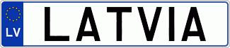 Auto numura zīme LATVIA
