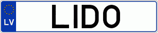 Auto numura zīme LIDO