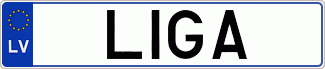 Auto numura zīme LIGA
