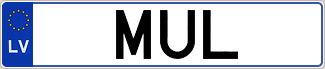 Auto numura zīme MUL