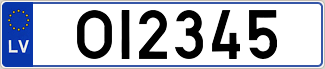 Auto numura zīme OI2345