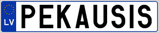 Auto numura zīme PEKAUSIS