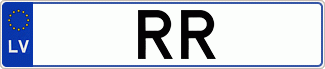 Auto numura zīme RR