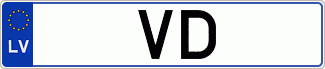 Auto numura zīme VD