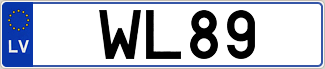 Auto numura zīme WL89