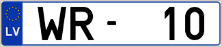 Auto numura zīme WR- 10