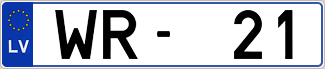 Auto numura zīme WR- 21