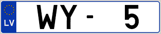 Auto numura zīme WY- 5