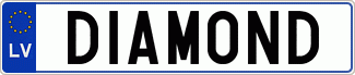 Auto numura zīme DIAMOND