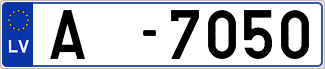 Auto numura zīme A7050