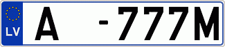 Auto numura zīme A777M