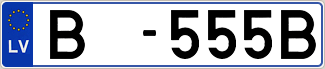 Auto numura zīme B555B