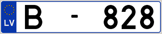 Auto numura zīme B828