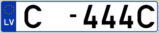 Auto numura zīme C444C