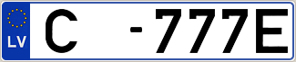 Auto numura zīme C777E