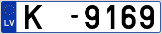 Auto numura zīme K9169