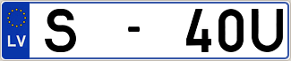 Auto numura zīme S40U