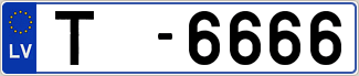 Auto numura zīme T6666