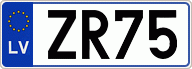 Auto numura zīme ZR75