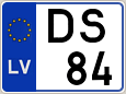 Auto numura zīme DS84