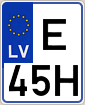 Auto numura zīme E45H
