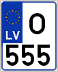 Auto numura zīme O555
