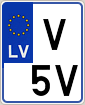 Auto numura zīme V5V