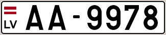 Auto numura zīme AA9978