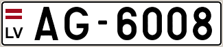 Auto numura zīme AG6008