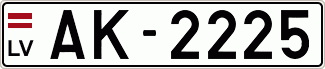 Auto numura zīme AK2225