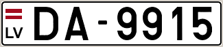 Auto numura zīme DA9915