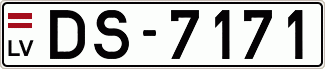 Auto numura zīme DS7171
