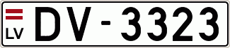 Auto numura zīme DV3323