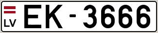 Auto numura zīme EK3666