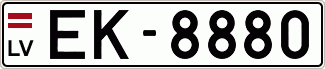Auto numura zīme EK8880