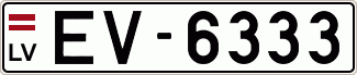 Auto numura zīme EV6333