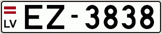 Auto numura zīme EZ3838