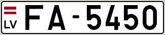 Auto numura zīme FA5450