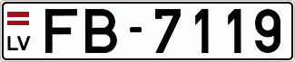 Auto numura zīme FB7119