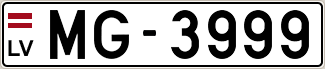 Auto numura zīme MG3999