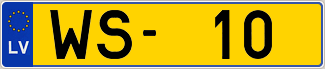 Auto numura zīme WS10