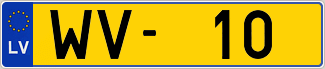Auto numura zīme WV10