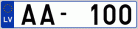 Auto numura zīme AA100